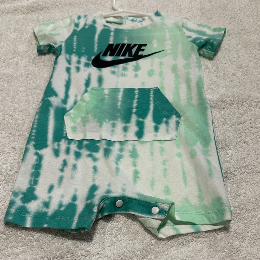 Nike Green Tie-Dye Baby Romper